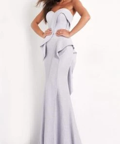 Jovani - 04430 Strapless Sweetheart Sheath Dress With Train 7 Jovani - 04430 Strapless Sweetheart Sheath Dress With Train