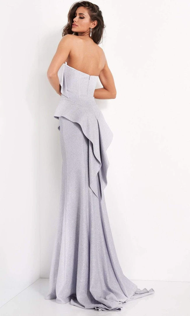 Jovani - 04430 Strapless Sweetheart Sheath Dress With Train 4 Jovani - 04430 Strapless Sweetheart Sheath Dress With Train