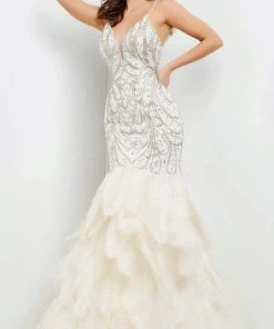 Jovani - 04625 Jeweled Tier-Ornate Dress