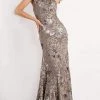Jovani - 05076 One Shoulder Sequin Embroidered Mermaid Gown
