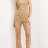 Jovani - 05136 Beaded Sheer Jumpsuit