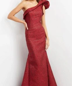 Jovani 05176 - Floral Ruffle Jacquard Evening Dress 9 Jovani 05176 - Floral Ruffle Jacquard Evening Dress