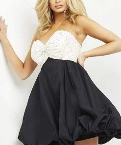 Jovani - 05350 Bow Tie Strapless Beaded Balled Dress 7 Jovani - 05350 Bow Tie Strapless Beaded Balled Dress