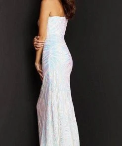 Jovani - 05664 One Shoulder Sequin Sheath Dress