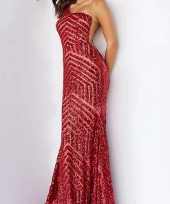 Jovani - 06017 Geometric Sequined Gown 14 Jovani - 06017 Geometric Sequined Gown