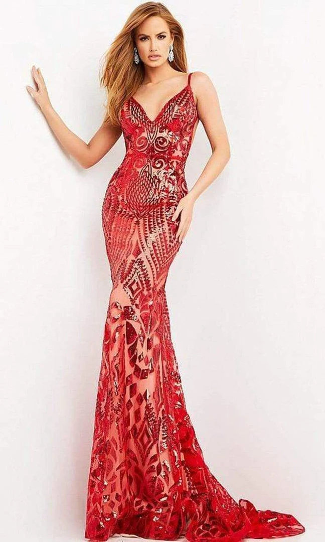 Jovani - 06204 Open Back Sequined Sexy Dress 3 Jovani - 06204 Open Back Sequined Sexy Dress