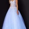 Jovani - 06207 Tulle Voluminous Crisscross Gown 1 Jovani - 06207 Tulle Voluminous Crisscross Gown