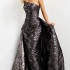 Jovani 06255 - Strapless Straight Across Neck Evening Gown 1 Jovani 06255 - Strapless Straight Across Neck Evening Gown