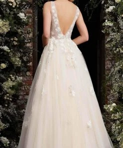 Jovani - 06286 Sheer Floral Applique Bodice Tulle Ballgown