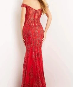 Jovani - 06369 Off Shoulder Embellished Mermaid Gown 5 Jovani - 06369 Off Shoulder Embellished Mermaid Gown
