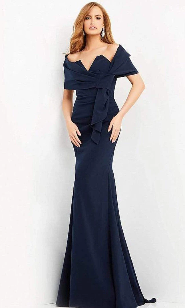 Jovani - 06403 Sweetheart Ruched Sheath Dress With Shawl 3 Jovani - 06403 Sweetheart Ruched Sheath Dress With Shawl
