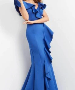 Jovani 06567 - Ruffle Trimmed Mermaid Evening Dress