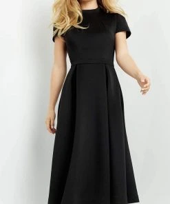 Jovani - 06782 Tea Length High Neck A-Line Dress 7 Jovani - 06782 Tea Length High Neck A-Line Dress