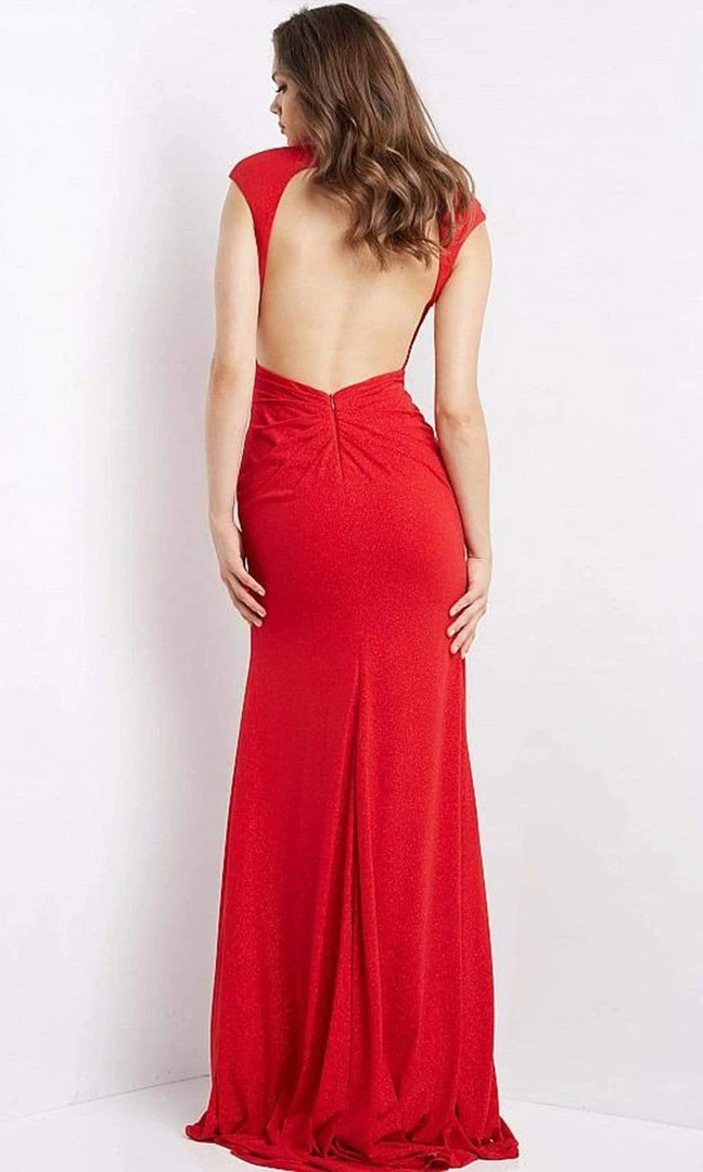 Jovani - 06859 High Neck Trumpet Gown With Slit 6 Jovani - 06859 High Neck Trumpet Gown With Slit