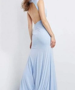 Jovani - 06859 High Neck Trumpet Gown With Slit