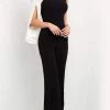 Jovani - 06875 Split Sleeve Contrast Jumpsuit