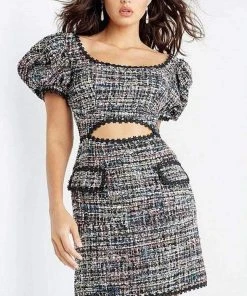 Jovani - 07033 Bateau Fitted Dress