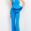 Jovani - 07080 Asymmetric Keyhole Bell Bottom Jumpsuit