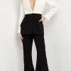 Jovani - 07205 Plunging Neck Two Toned Pantsuit