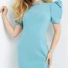 Jovani - 07230 Short Puff Sleeve Sheath Dress