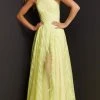 Jovani - 07251 One Shoulder A-Line Dress With Slit