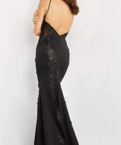 Jovani - 07296 Illusion Embroidered Mermaid Gown