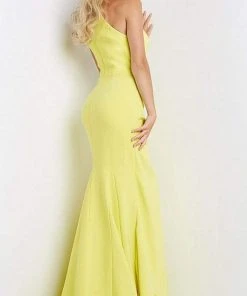 Jovani - 07301 High Halter Neck Mermaid Gown With Ruffle