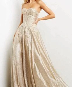 Jovani 07497 - Strapless Sweetheart Neck Evening Gown