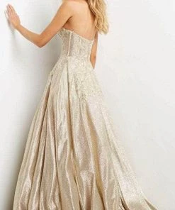 Jovani 07497 - Strapless Sweetheart Neck Evening Gown