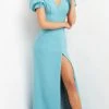 Jovani 07525 - Puffed Sleeve Mermaid Evening Gown