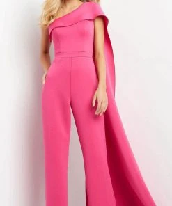 Jovani 07939 - Draped Cascade Jumpsuit