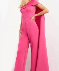 Jovani 07939 - Draped Cascade Jumpsuit 8 Jovani 07939 - Draped Cascade Jumpsuit