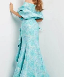 Jovani 08093 - Strapless Straight Across Neck Evening Gown