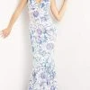 Jovani - 08257 Sleeveless Floral Sequin Long Gown