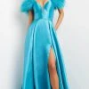 Jovani 08321 - Feathered Off Shoulder Evening Gown 2 Jovani 08321 - Feathered Off Shoulder Evening Gown