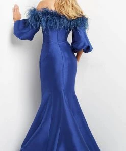 Jovani 08356 - Feather Trimmed Mermaid Evening Dress 7 Jovani 08356 - Feather Trimmed Mermaid Evening Dress