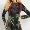 Jovani 08453 - High Neck Long Sleeves Short Dress