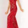 Jovani - 08481 Sequin Tie-Back Sheath Gown