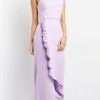 Jovani 08527 - Pleat-Trimmed Sheath Evening Dress