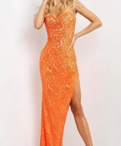Jovani 08533 - Sweetheart High Slit Prom Gown