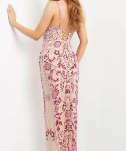 Jovani 08546 - Spaghetti Strap Beaded Evening Gown 7 Jovani 08546 - Spaghetti Strap Beaded Evening Gown