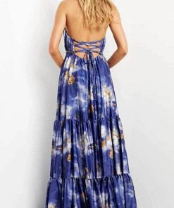 Jovani 08577 - Sleeveless Plunging Halter Neck Long Dress 7 Jovani 08577 - Sleeveless Plunging Halter Neck Long Dress