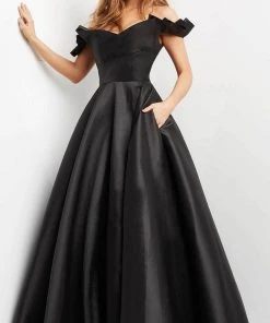 Jovani 08579 - Off Shoulder Crumbcatcher Evening Dress