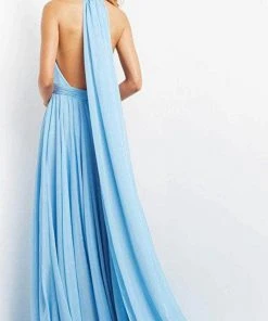 Jovani 08682 - Sleeveless Deep Halter Neck Evening Dress