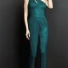 Jovani 09018 - Asymmetric Cutout Prom Jumpsuit