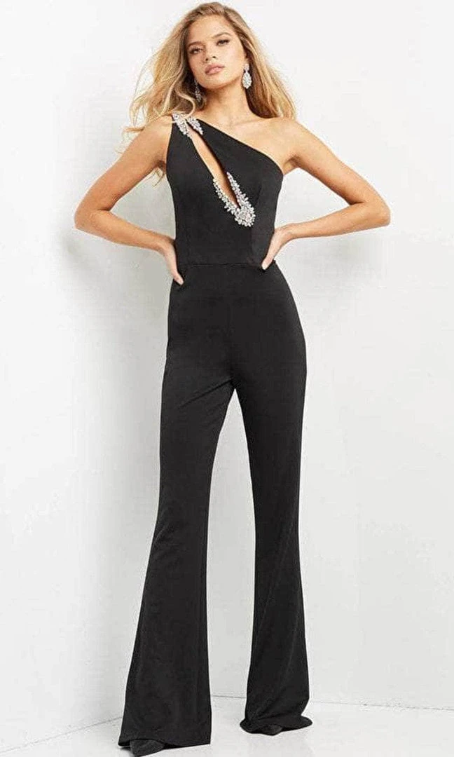 Jovani 09019 - Asymmetric One Shoulder Jumpsuit 6 Jovani 09019 - Asymmetric One Shoulder Jumpsuit