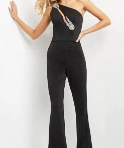 Jovani 09019 - Asymmetric One Shoulder Jumpsuit 8 Jovani 09019 - Asymmetric One Shoulder Jumpsuit
