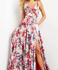 Jovani 09029 - Sleeveless Low-cut V-neck Long Dress 15 Jovani 09029 - Sleeveless Low-cut V-neck Long Dress