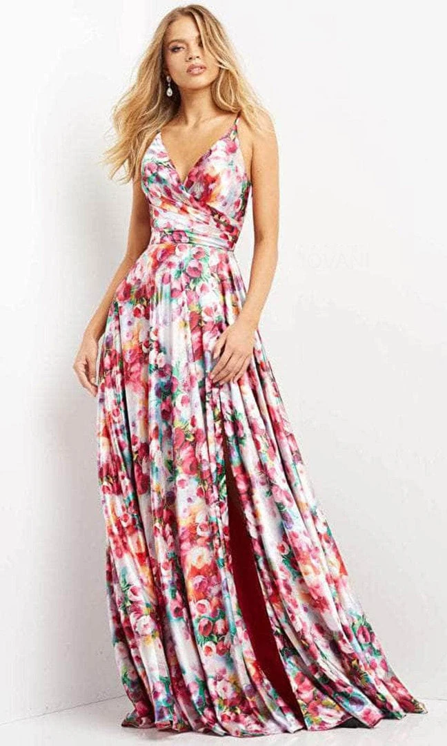 Jovani 09029 - Sleeveless Low-cut V-neck Long Dress 7 Jovani 09029 - Sleeveless Low-cut V-neck Long Dress