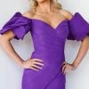 Jovani 09476 - Draped Off Shoulder Cocktail Dress 2 Jovani 09476 - Draped Off Shoulder Cocktail Dress